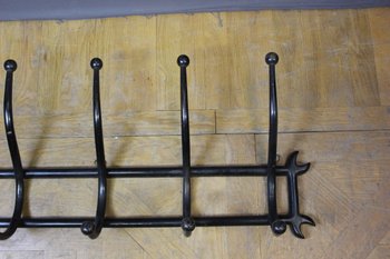 Curved Wood Wall Coat Rack Circa 1900