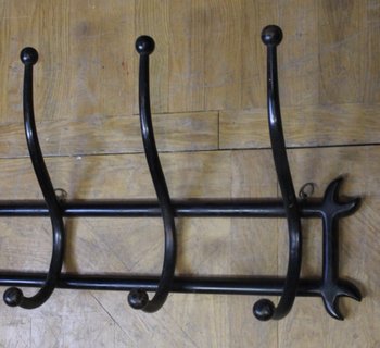 Curved Wood Wall Coat Rack Circa 1900