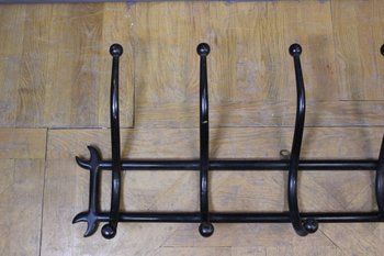 Curved Wood Wall Coat Rack Circa 1900