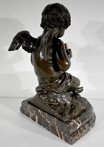 Bronze « Angelot à la Flûte » – Fin XIXe