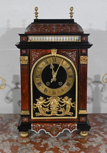 Pendulum in “Boule” Marquetry, known as Religious, by L. Leroy & Cie, Napoleon III period – Mid-19th century