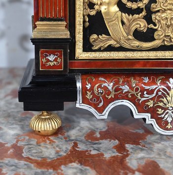 Pendulum in “Boule” Marquetry, known as Religious, by L. Leroy & Cie, Napoleon III period – Mid-19th century