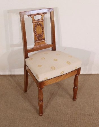 Pair of Solid Mahogany Chairs, Restoration Period - Early 19th Century