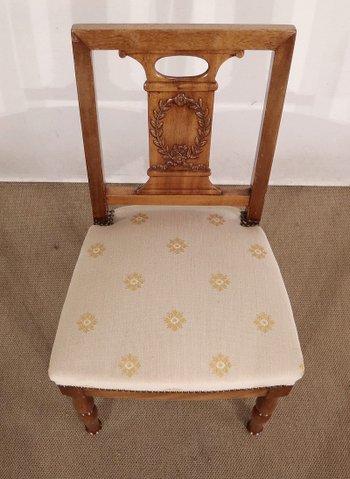 Pair of Solid Mahogany Chairs, Restoration Period - Early 19th Century