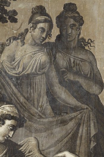 PAPIER PEINT "ZEUS NOURRI PAR LA CHÈVRE AMALTHÉE", ÉPOQUE EMPIRE