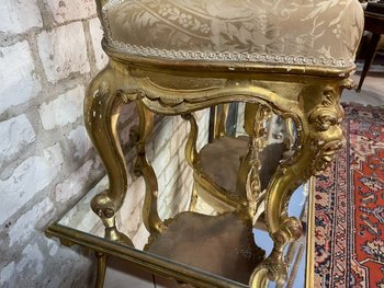 PAIR OF VENETIAN CHAIRS IN GILDED WOOD