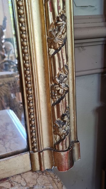 Grande specchio in legno dorato Napoleone III