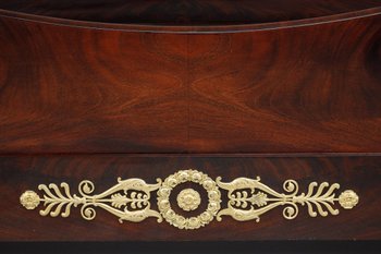 Large Solid Mahogany Boat Bed From The Empire Period