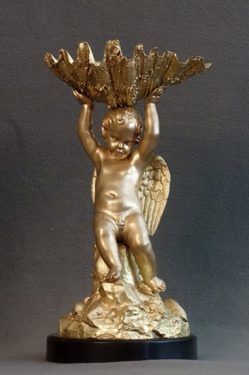 Pair Of cherubs with clusters XIXth century