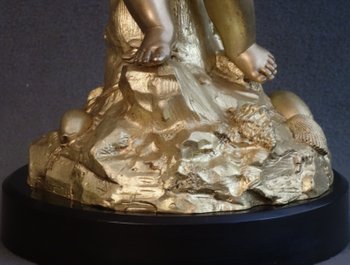 Pair Of cherubs with clusters XIXth century