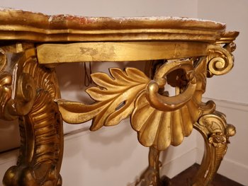 Gilded Wood Console, XIXth century