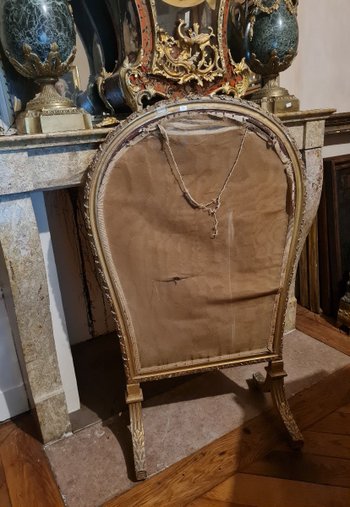 Napoleon III Golden Wood Fire Screen