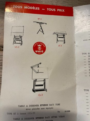 TABLE A DESSIN INDUSTRIEL