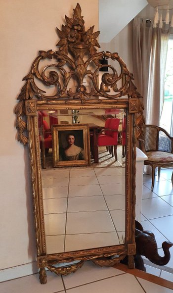 Gilded Wood Mirror Louis XVI