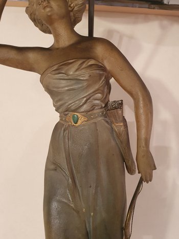 Emile Grégoire, Lampada grande in terracotta