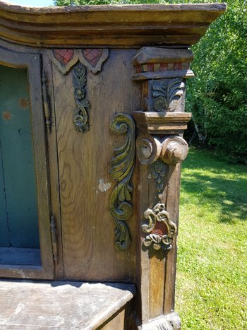 Fir Tree Polychrome Display Case 18th Century