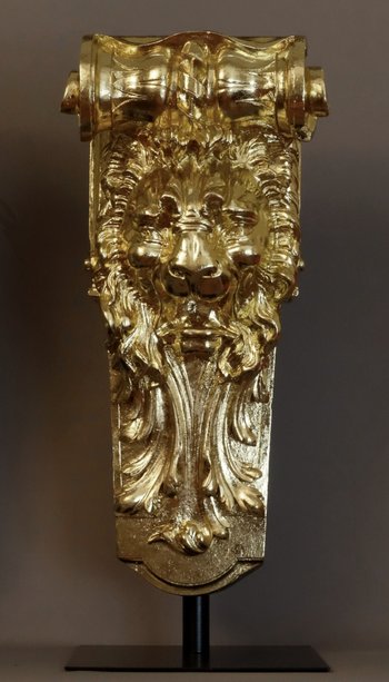 Pair Of Large Brackets With Lions 19th century