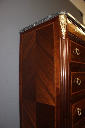 Louis XVI style mahogany and marquetry chiffonier circa 1925