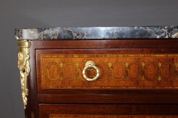 Louis XVI style mahogany and marquetry chiffonier circa 1925