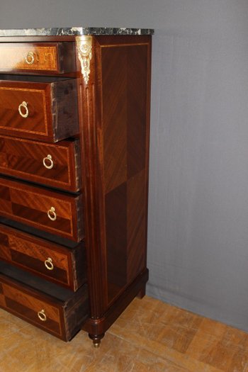 Louis XVI style mahogany and marquetry chiffonier circa 1925