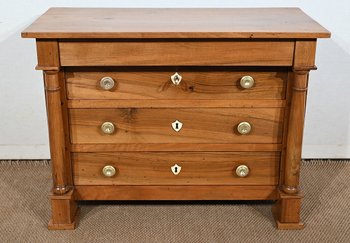 Chest of drawers in solid walnut, Empire period - Early 19th century