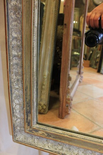 Large Rectangle Mirror Directoire Patinated 103 X 161 Cm