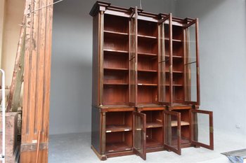 Exceptional Mahogany Library Louis XVI Style XIXth Century