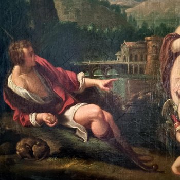 Jacques-Antoine Vallin, Le Jugement De Pâris, Huile Sur Toile, Fin XVIIIéme.