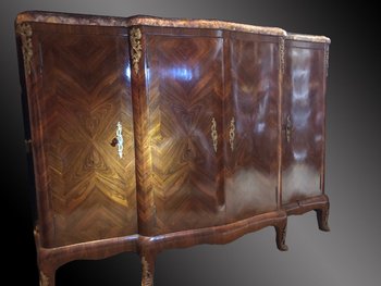 Rosewood Marquetry 4-Door Buffet Late 19th century