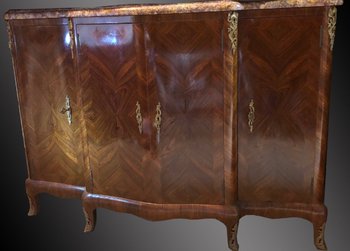 Rosewood Marquetry 4-Door Buffet Late 19th century