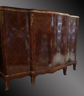 Rosewood Marquetry 4-Door Buffet Late 19th century