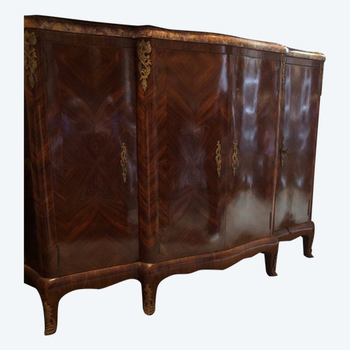 Rosewood Marquetry 4-Door Buffet Late 19th century