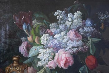 Still Life With Lilac And Mandarin By Pierre Camille Gontier Nineteenth Time