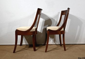 Pair of Mahogany Gondola Chairs - Early 20th Century