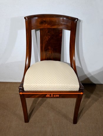 Pair of Mahogany Gondola Chairs - Early 20th Century