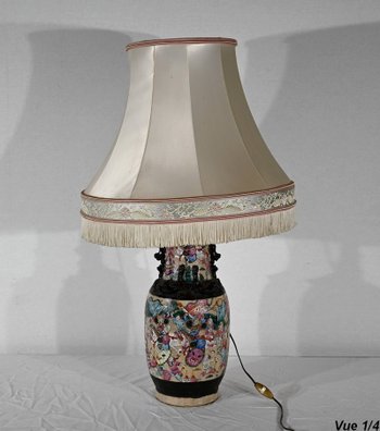 Lampe en Porcelaine de Nankin, Chine – Fin XIXe