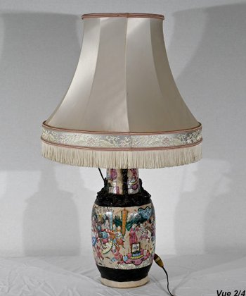 Lampe en Porcelaine de Nankin, Chine – Fin XIXe