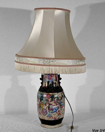 Lampe en Porcelaine de Nankin, Chine – Fin XIXe