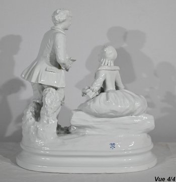 Faïence « Couple de Galants », d’après F.Boucher, Sèvres – Fin XIXe