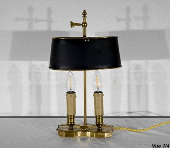 Kleine Bouillotte-Lampe aus Messing - Ende des 19. Jahrhunderts