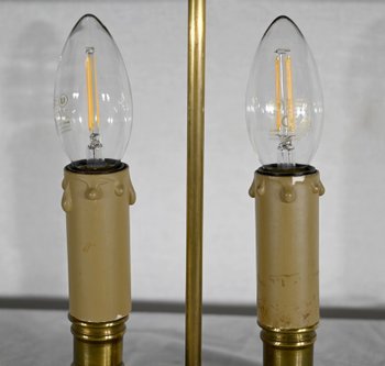 Kleine Bouillotte-Lampe aus Messing - Ende des 19. Jahrhunderts