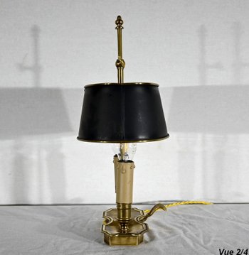 Kleine Bouillotte-Lampe aus Messing - Ende des 19. Jahrhunderts