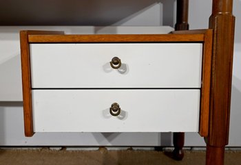 Mahogany and Teak small desk, Gautier style - 1960