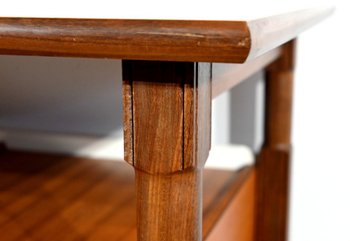 Mahogany and Teak small desk, Gautier style - 1960