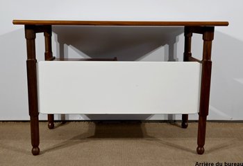 Mahogany and Teak small desk, Gautier style - 1960