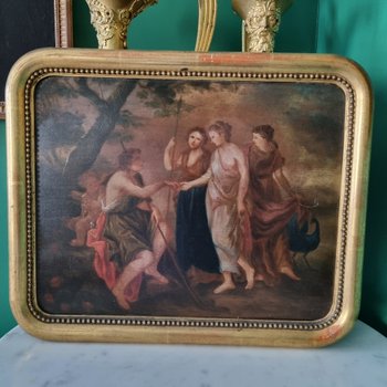 Late 18th century, The Judgment of Paris, oil on panel.