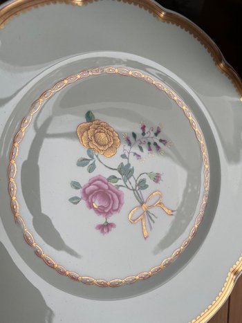 Haviland - Série De 12 Assiettes Plates En Porcelaine De Limoges Modèle Au Charme Du Logis