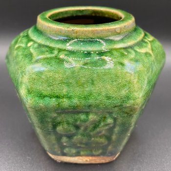 SMALL CHINESE VASE GLAZED EARTH