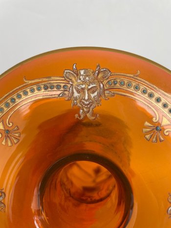 Cristallerie Baccarat - Amber Crystal Vase Late 19th century