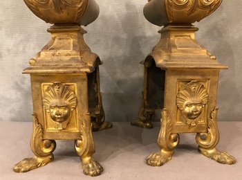 Beautiful Louis XIV Period Andirons 17th